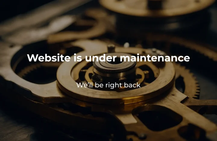 Maintenance mode screen